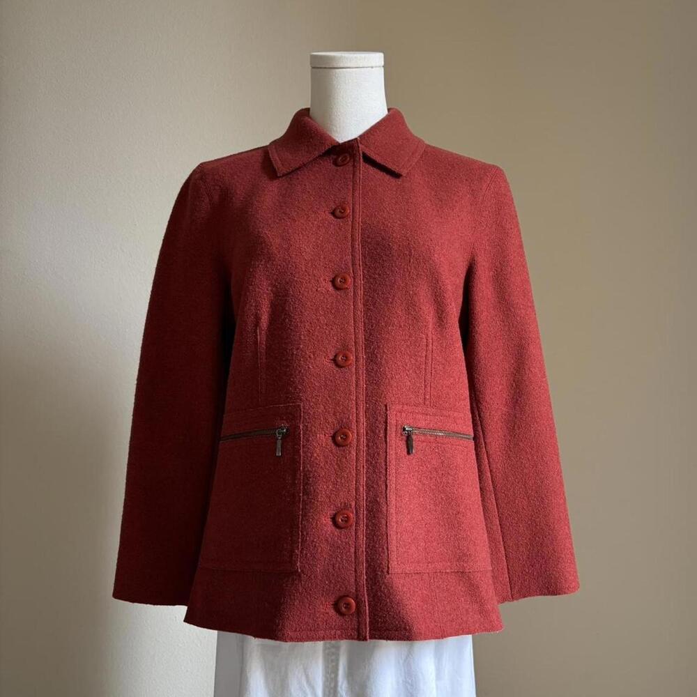 Orange wool jacket
